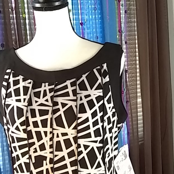 Maxi Dress, Sleeveless, Size L, Black/White - Picture 3 of 10